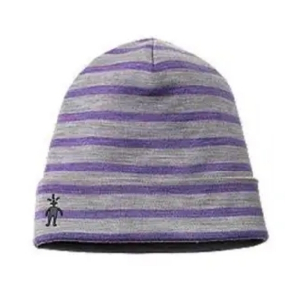 Smartwool Cuffed Beanie in Lavender Stripe - Picture 1 of 4